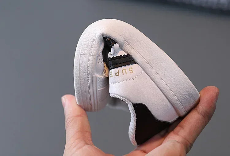 Children's Sneakers Kids Fashion Design White Non-slip Casual Shoes Boys Girls Hook Breathable Sneakers Toddler Outdoor Shoes kids_shoes