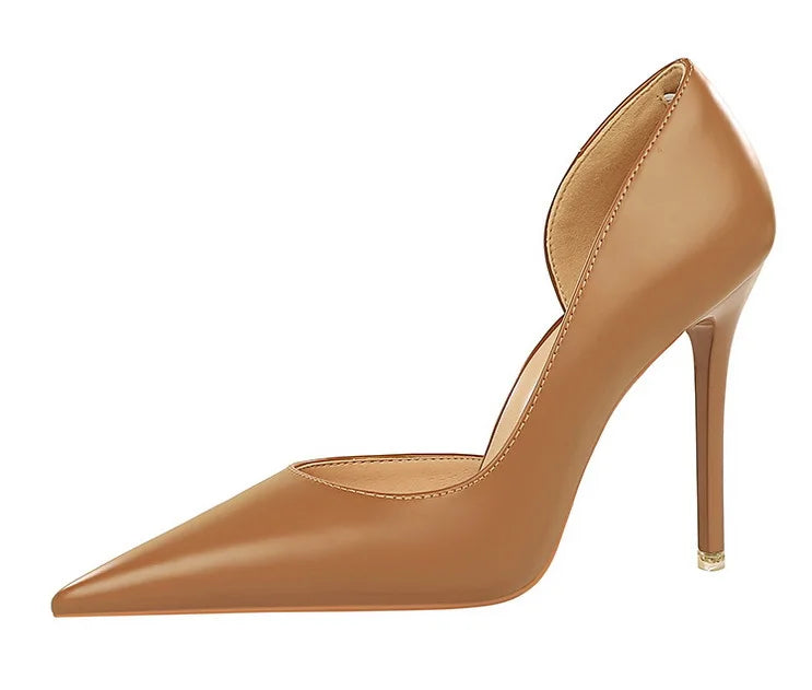 BIGTREE Shoes Black Women Pumps Quality Leather Women Shoes High Heels Fashion Wedding Shoes Stiletto Luxurious Elegant Pumps heels_stiletto