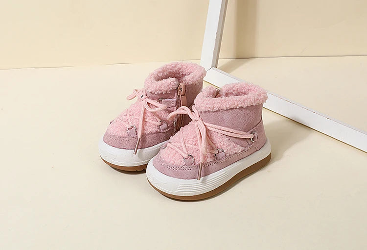 GT-CECD New Autumn/Winter Baby Boots Warm Plush Rubber Sole Toddler Kids Sneakers  Infant Shoes Fashion Little Boys Girls Boots kids_shoes