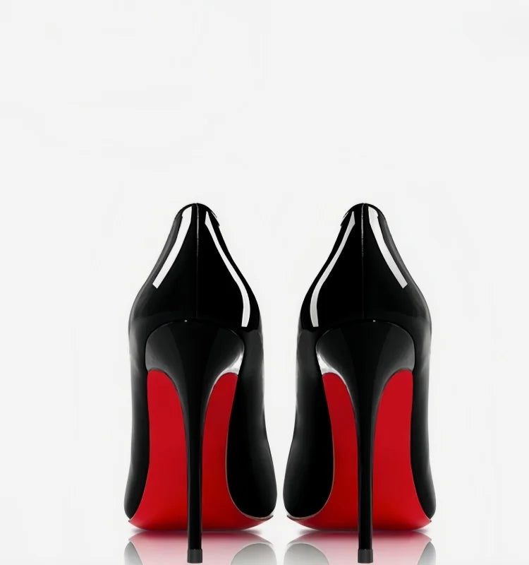 Heels For women 2025 Trend Leather Luxury Red Bottom High Heels 12cm Pointed Toe Stiletto Pumps Elegant Sexy Party Wedding Shoes heels_stiletto