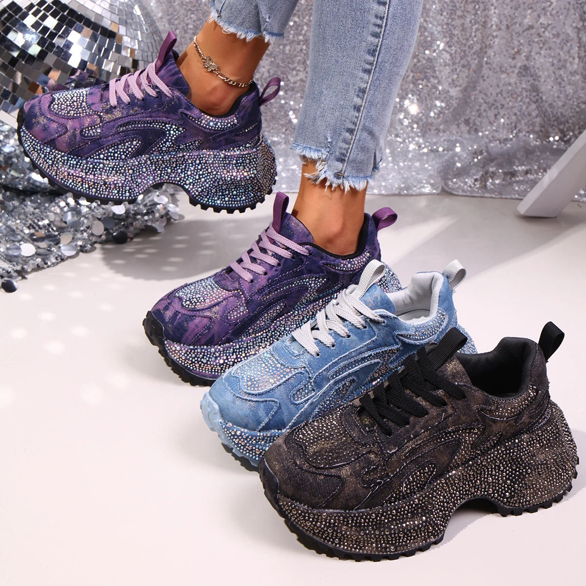 Women Luxury Sneakers Fashion Casual Designer Shoes Women Running Sports Comfortable Thick Lace-up Vulcanize Sneakers of Sport sneakers_platform sneakers_luxury