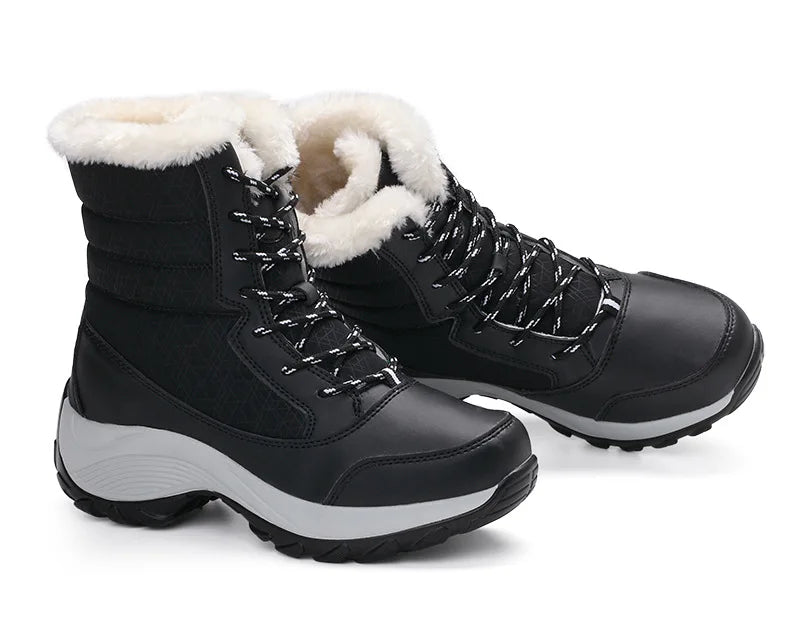 Snow Boots Women Platform Boots Non-slip Women Winter Shoes Fur Warm Ankle Boots for Women Wedges Waterproof Thigh High sneakers_platform