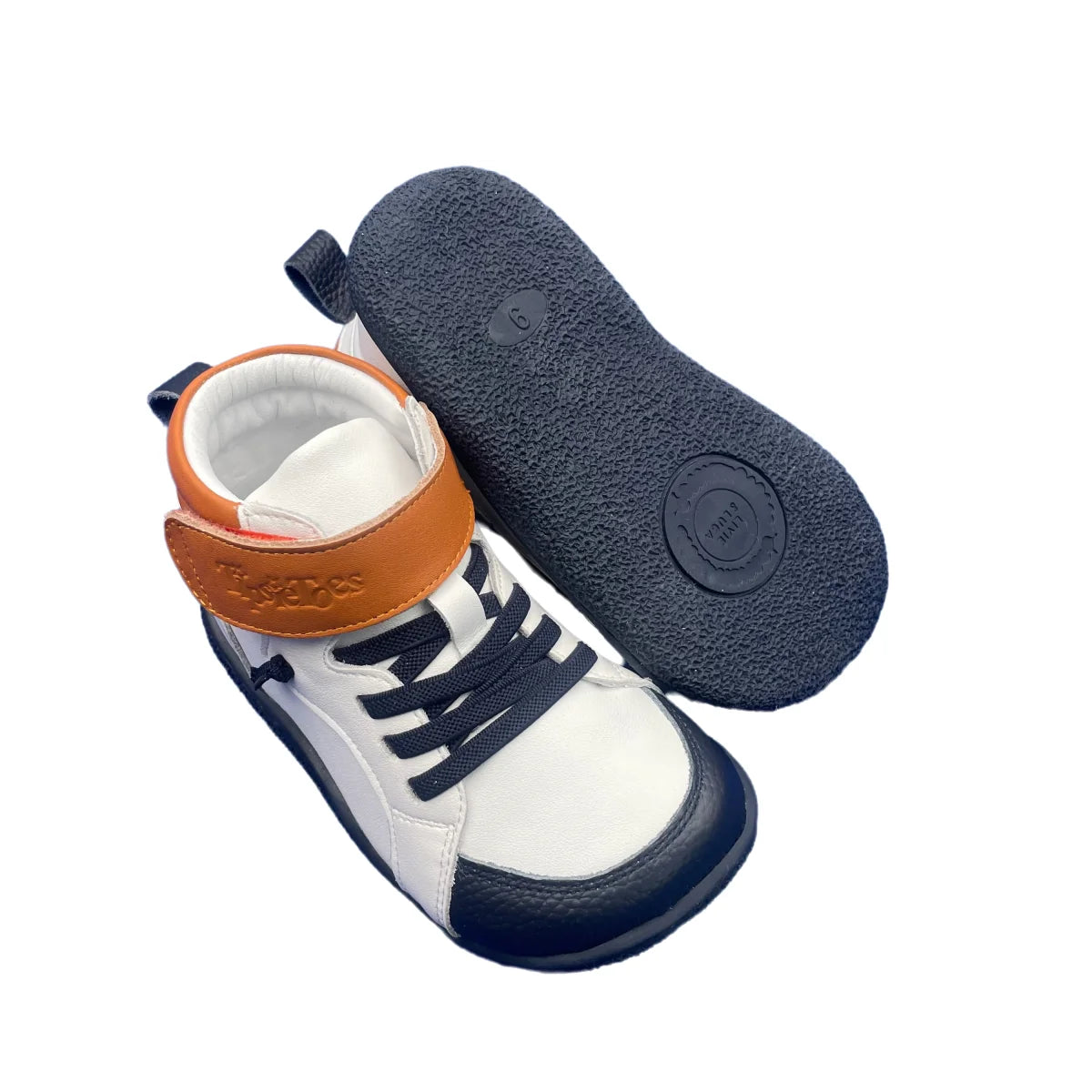 Tipsietoes Autumn Spring Genuine Leather Boots For Girls Boys Kids Barefoot Sneaker Leather Linning Light Weight Elastic Strape kids_shoes