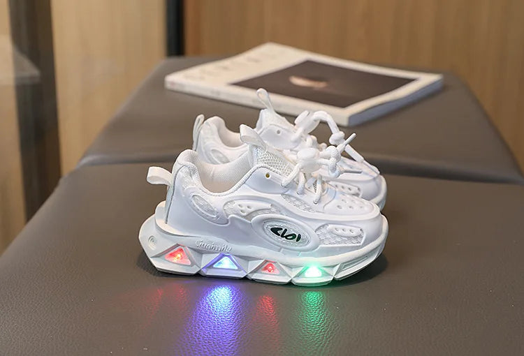 Baby Shoes2026 Spring Autumn New Boys and Girls Light Up Clunky Sneaker Small and Medium-sized Children's Soft Soled Baby Shoes kids_shoes