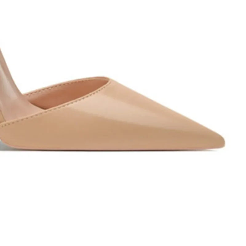 Ankle Strap Women D'Orsay Pointed Toe Stiletto Pumps Ladies Solid Dress High Heel Shoes 12cm 10cm 8cm Black White heels_stiletto