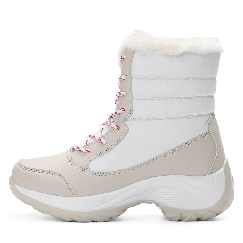 Snow Boots Women Platform Boots Non-slip Women Winter Shoes Fur Warm Ankle Boots for Women Wedges Waterproof Thigh High sneakers_platform