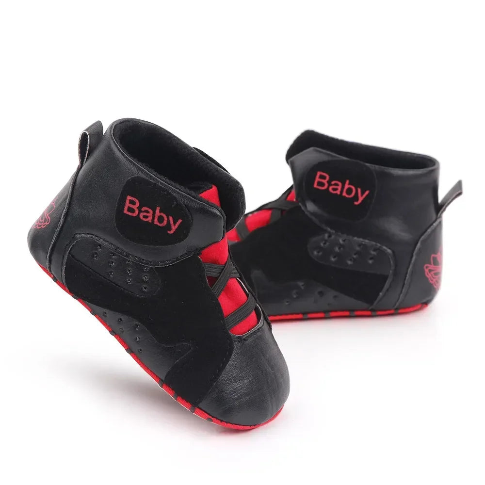 Meckior 2024 New Baby Boys Girls Sneakers Soft Bottom Non-slip Baby Soccer Basketball Sports Shoes First Walker Crib Shoes kids_shoes