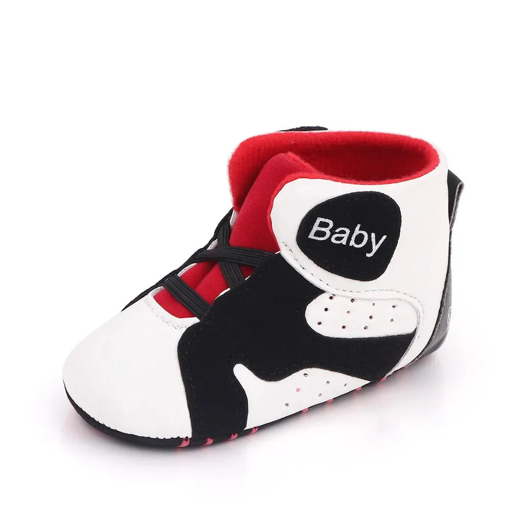 Meckior 2024 New Baby Boys Girls Sneakers Soft Bottom Non-slip Baby Soccer Basketball Sports Shoes First Walker Crib Shoes kids_shoes
