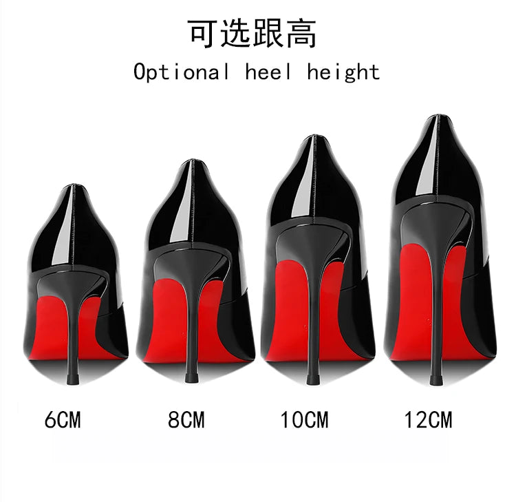 Women's heels 2025 New Luxury Brand Pumps Red Bottom Pointed Toe Rhinestone High Heels Elegant Stiletto Party Prom Ladies Shoes heels_stiletto