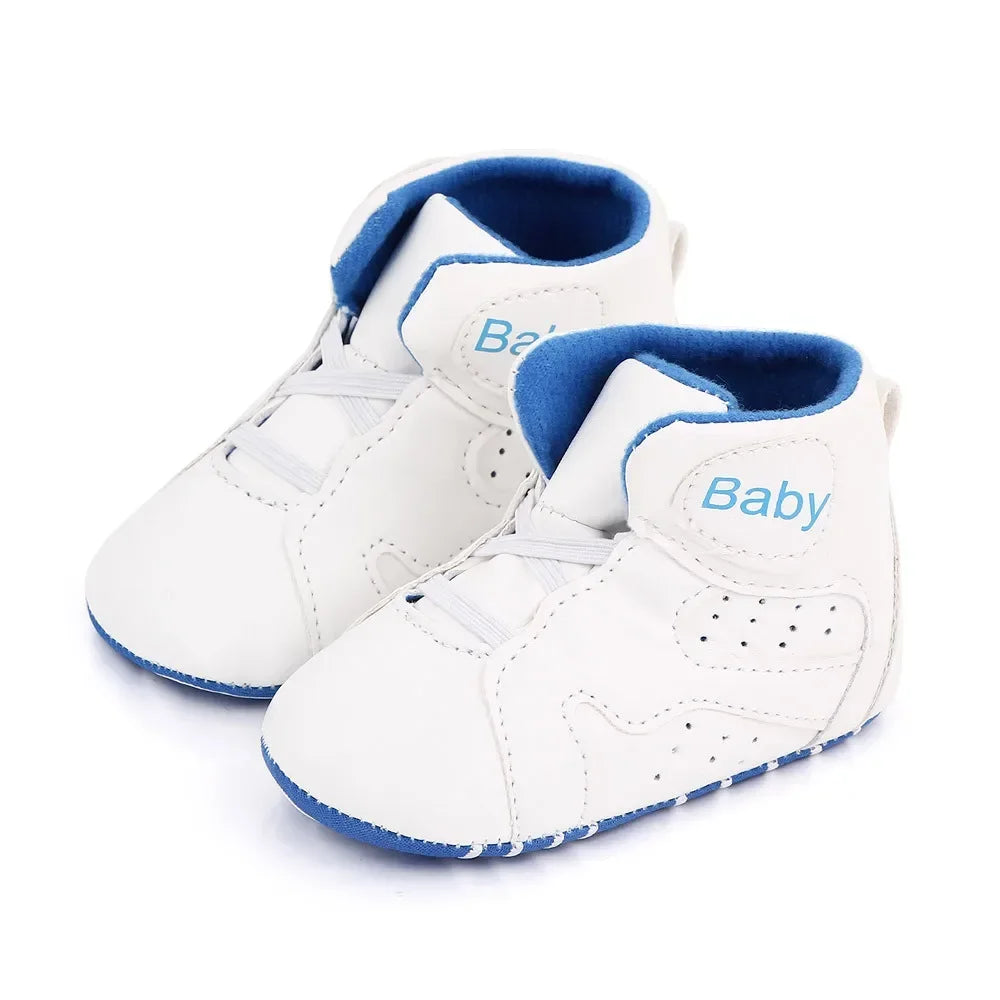 Meckior 2024 New Baby Boys Girls Sneakers Soft Bottom Non-slip Baby Soccer Basketball Sports Shoes First Walker Crib Shoes kids_shoes