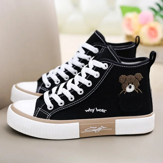 Cute Canvas Shoes Women Breathable Sneakers Brand Sport Shoes for Woman Casual Vulcanized Shoe Flats High Top Zapatos Mujer sneakers_women