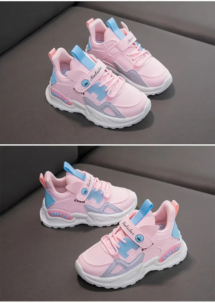 Kids Spring Sneakers Girls School Casual Shoes Outdoor Breathable Running Shoes Light Soft Tenis Pink Non-slip Children Shoes kids_shoes
