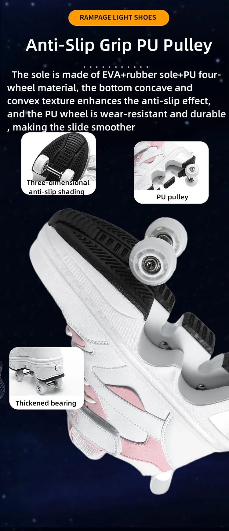 Girls Pink Roller Skate Shoes Sneakers With Wheels Children Rollerskates Fashion Outdoor Sports Shoes Girls Gifts kids_shoes