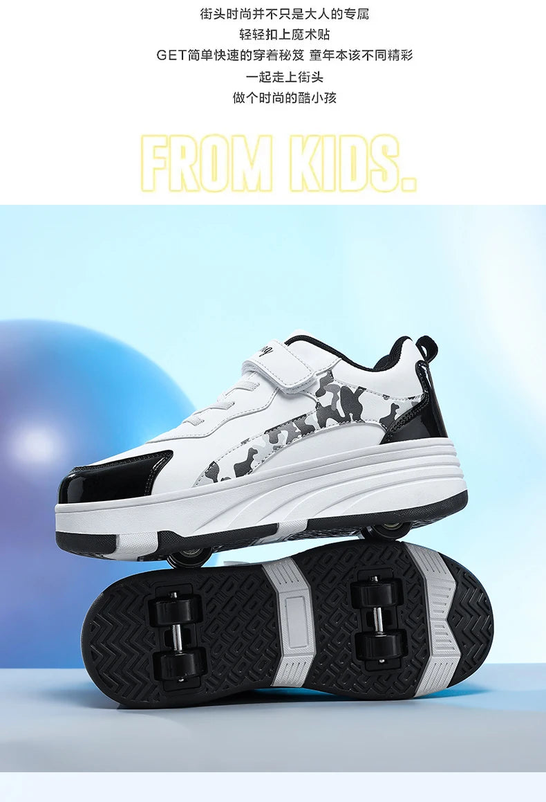 2025new Roller Skates Sneakers For Children Sports Shoes For Boys Retractable Skates With Removable Sheels Unisex kids_shoes