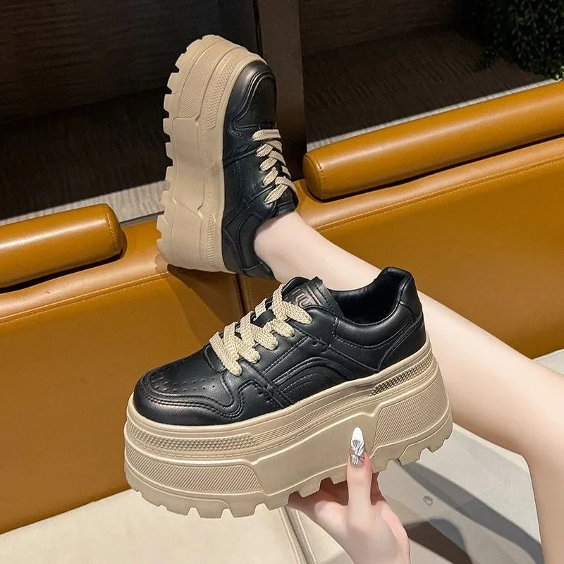 Platform Womens Shoes Non-slip Women Running Shoes Designer Vulcanized Shoes Lace-up Wear-resistant Sneakers for Women 2025 New sneakers_platform