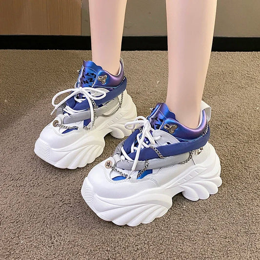 Lovely Kawaii Women sneakers wedge casual shoes woman sneakers women running shoes woman lace-up female sneakers Loafers Shoes sneakers_platform