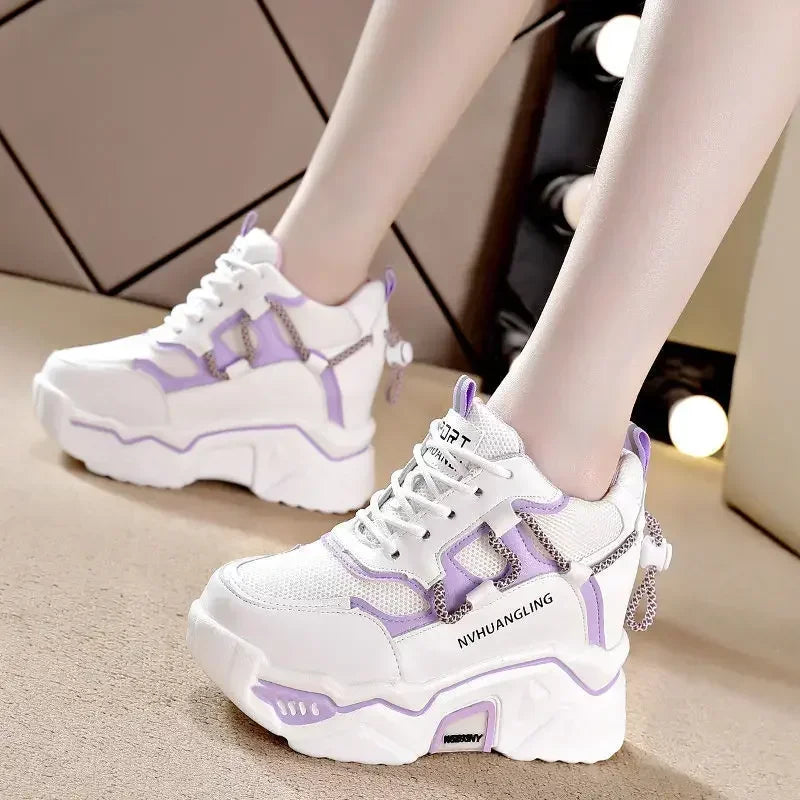Sneakers Women Sports Shoes Platform Mesh Breathable Vulcanized Shoe Wedge Casual Comfort Woman Summer Zapatos Mujer2026 sneakers_platform