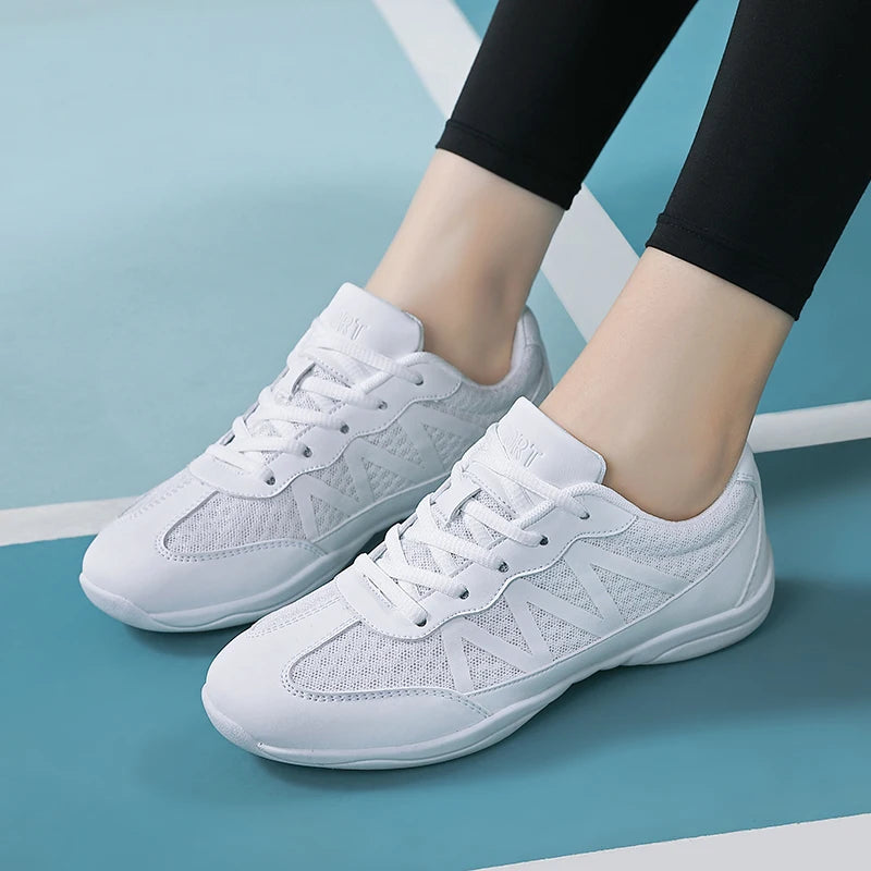 New cheerleading shoes Children's dance shoes Competitive aerobics shoes Fitness shoes Women's white jazz sports shoes 2105 kids_shoes