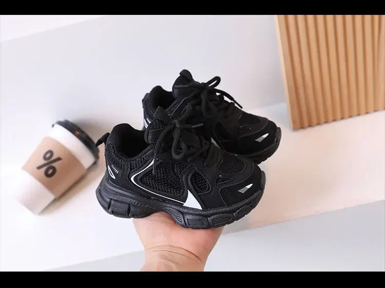 Kids Casual Running Shoes with Thick Soles Boys Girls Fashion Versatile Sports Shoes 2026 New Children Mesh Breathable Sneakers kids_shoes