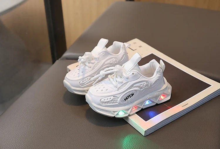 Baby Shoes2026 Spring Autumn New Boys and Girls Light Up Clunky Sneaker Small and Medium-sized Children's Soft Soled Baby Shoes kids_shoes