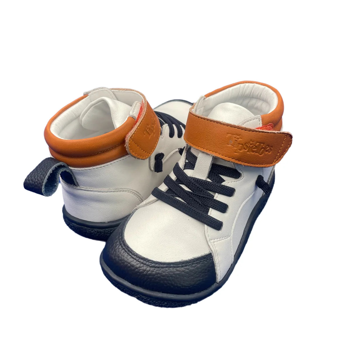 Tipsietoes Autumn Spring Genuine Leather Boots For Girls Boys Kids Barefoot Sneaker Leather Linning Light Weight Elastic Strape kids_shoes