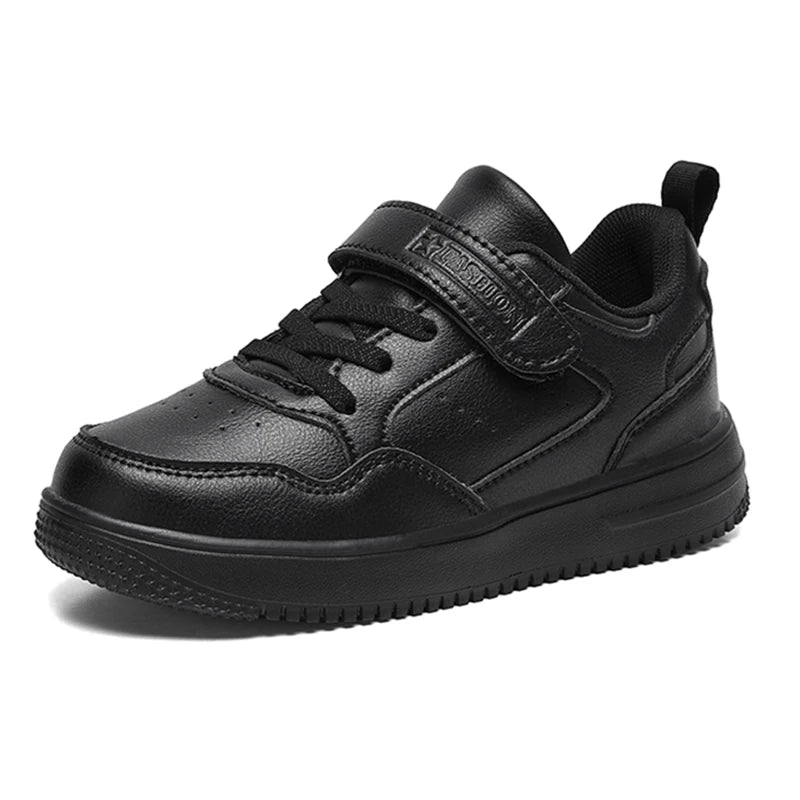Children Sneaker Boys Casual Shoes Black Leather Flat Student Walking Shoes Non-slip Girl Lightweight Sports Tennis Footwear kids_shoes