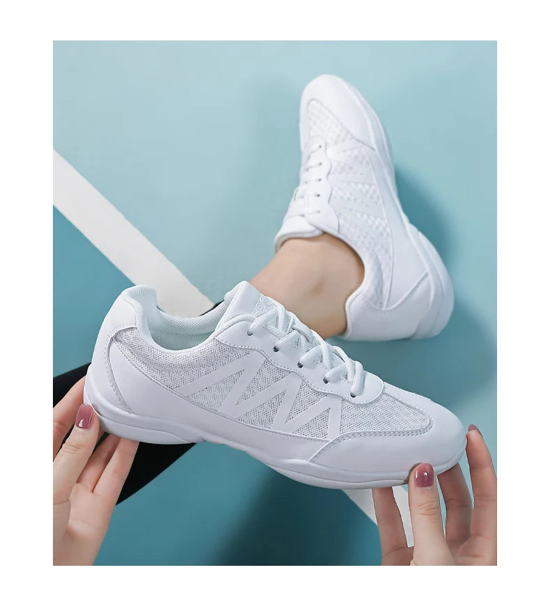 New cheerleading shoes Children's dance shoes Competitive aerobics shoes Fitness shoes Women's white jazz sports shoes 2105 kids_shoes