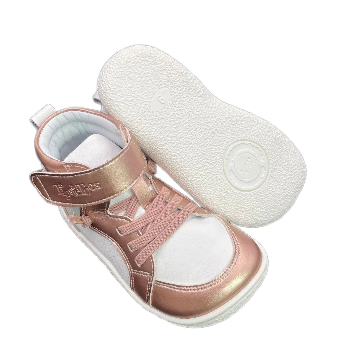 Tipsietoes Autumn Spring Genuine Leather Boots For Girls Boys Kids Barefoot Sneaker Leather Linning Light Weight Elastic Strape kids_shoes