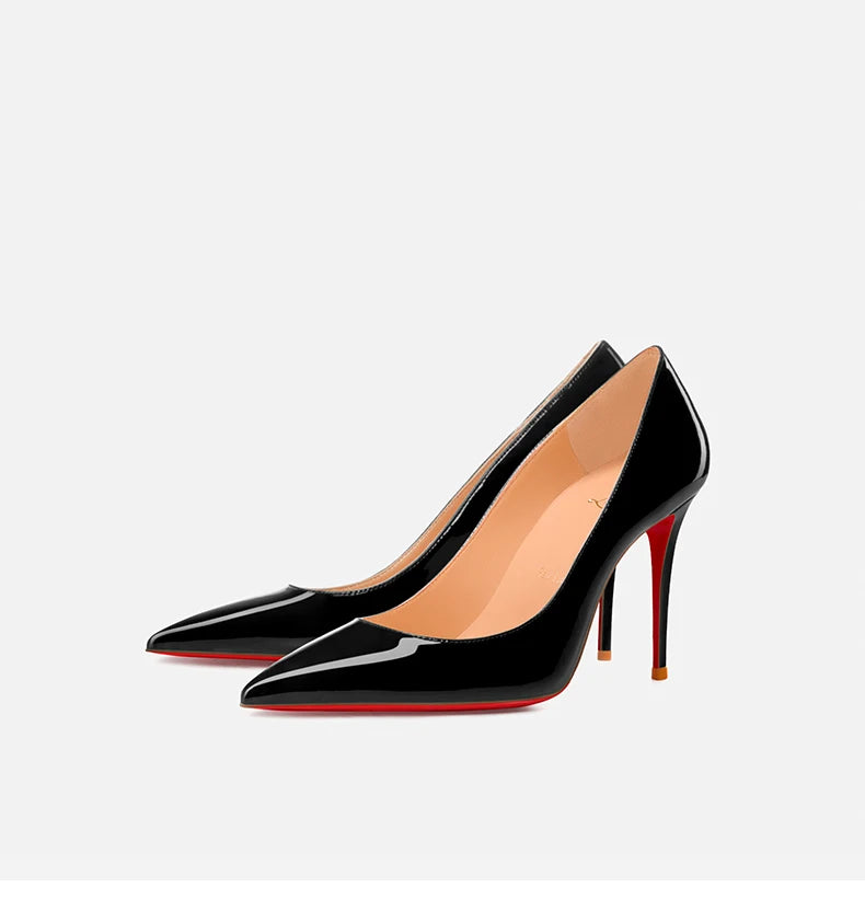Women's High-heeled Shoes Red Bottoms Stiletto Pumps Black Naked Shallow Pointed Toe High Heels Luxury Brand Fashion Prom Shoes heels_stiletto