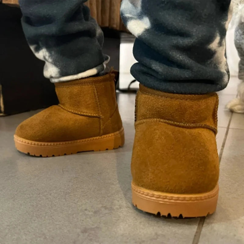 Children Snow Boots Winter Cute Warm Fashion Anti Slip Shoes Kids Boys Girls Leisure Thick Fur Platform Flat Short Boot Sneakers kids_shoes
