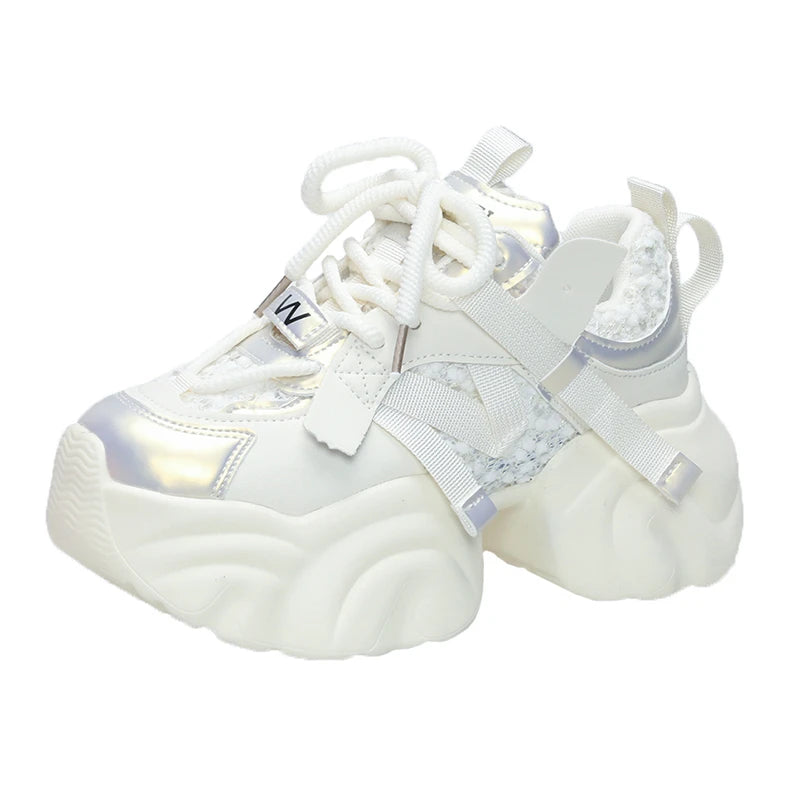 7CM Fashion Spring Autumn Sneakers Women Lace Up Chunky Platform Sports Dad Shoes Woman Comfort Casual Shoes Zapatillas Mujer sneakers_platform
