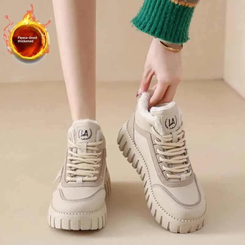 Winter New Women Snow Boots Designer Plush Warm Casual Sneakers Fashion Female Ankle Boots Walking Shoes Zapatillas Mujer sneakers_platform