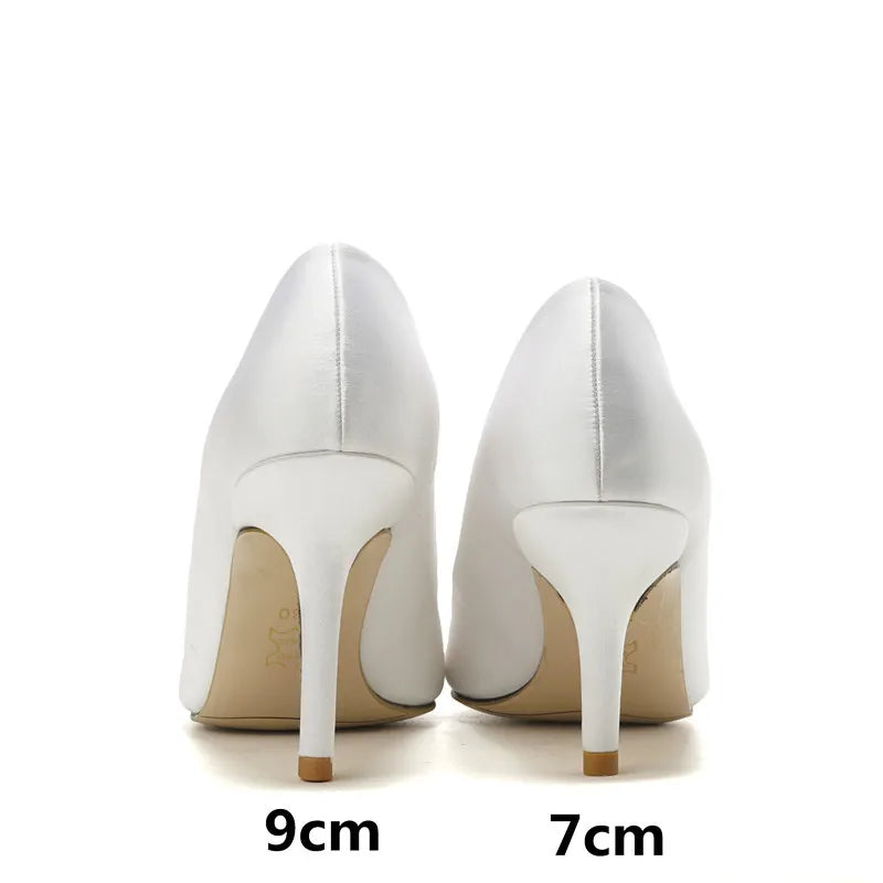 Women Rhinestone Square Buckle Dress Wedding Brides Shoes Pointed Toe Stiletto Pumps Suede High Heels Botines Mujer Con Tacon heels_stiletto