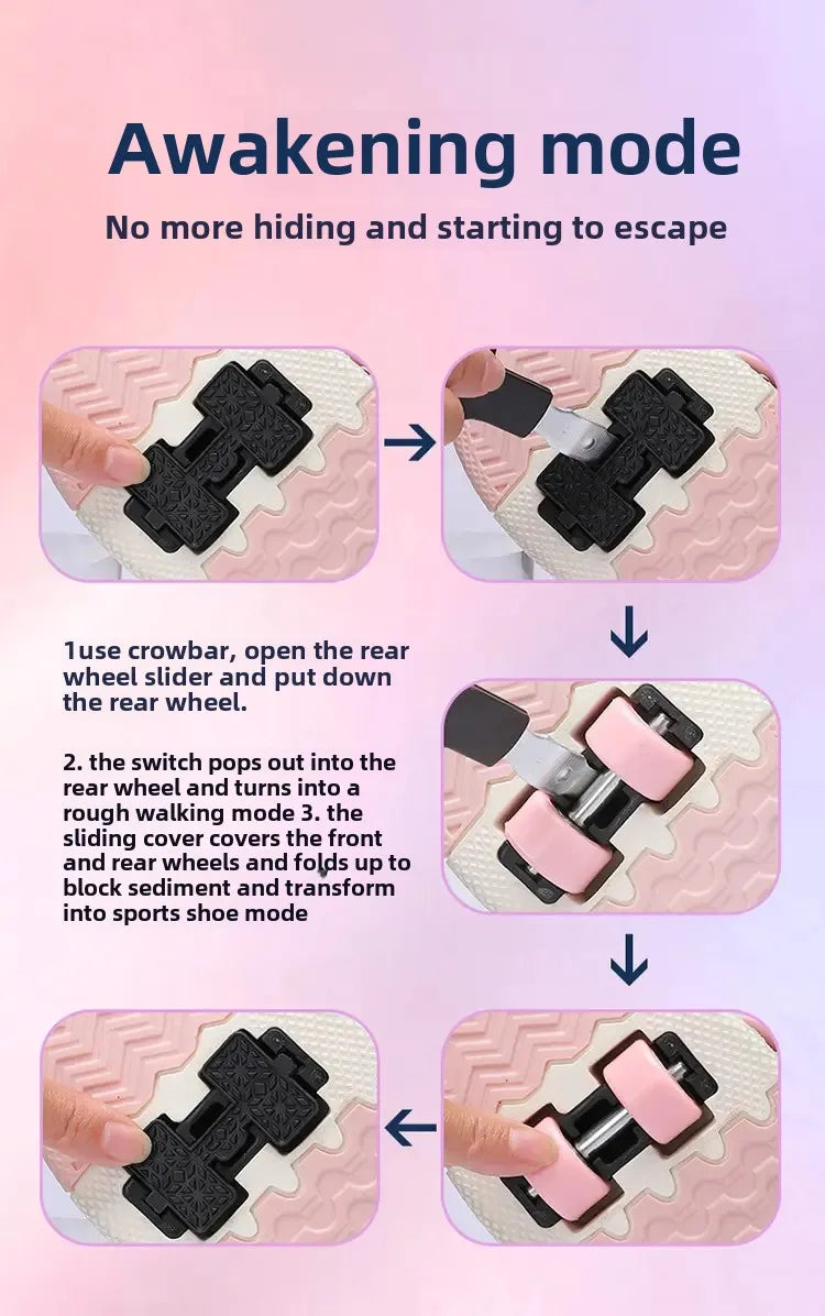 Fashion Roller Skate Shoes Kids Children Casual Sports Toy Gift Games Boys 4 Wheels Sneakers Girls Boots Ultra Light Rollerskate kids_shoes