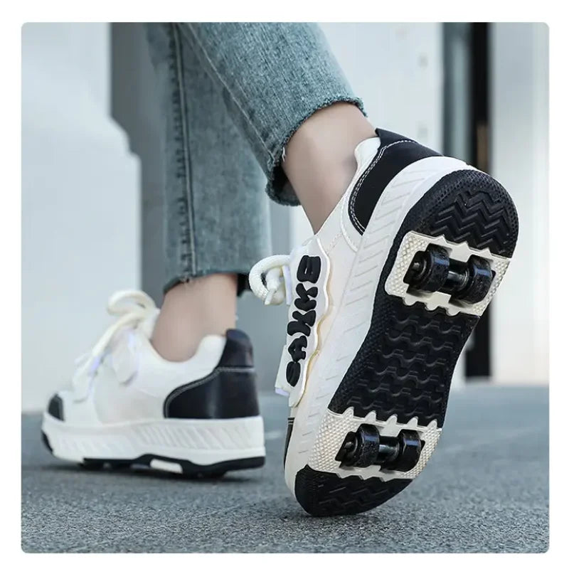 Fashion Roller Skate Shoes Kids Children Casual Sports Toy Gift Games Boys 4 Wheels Sneakers Girls Boots Ultra Light Rollerskate kids_shoes