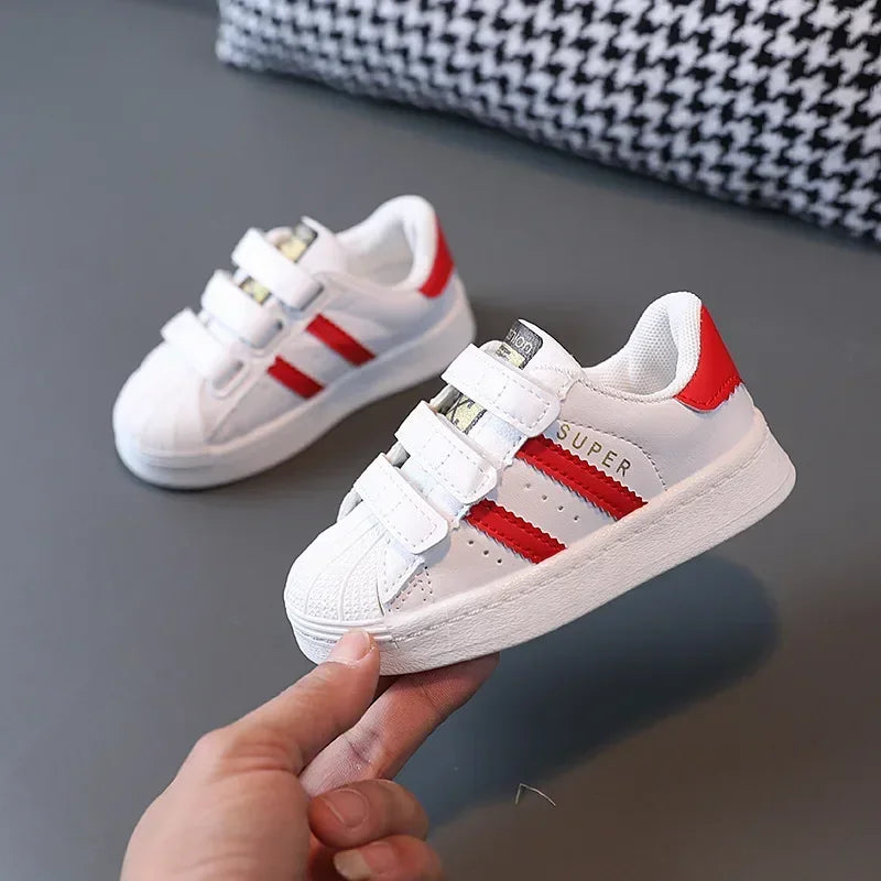 Children's Sneakers Kids Fashion Design White Non-slip Casual Shoes Boys Girls Hook Breathable Sneakers Toddler Outdoor Shoes kids_shoes