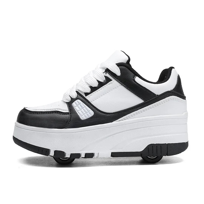 Ultra-Light Four-Wheel Skating Shoes for Students And Children Removable Unisex Wheelled Walking Shoes Sports And Entertainment kids_shoes