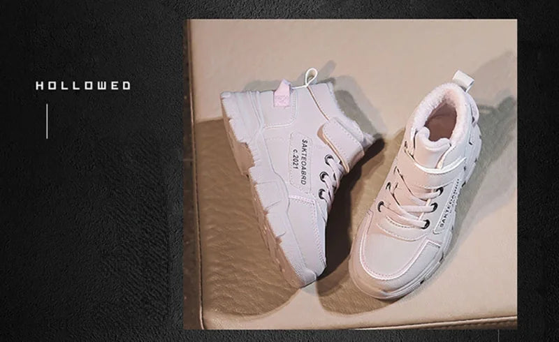 Winter Children's Boots Boys Plus Cashmere Thicken Warm Snow Boots Girls Non-slip Outdoor Boots Student Shoes Hiking Shoes kids_shoes