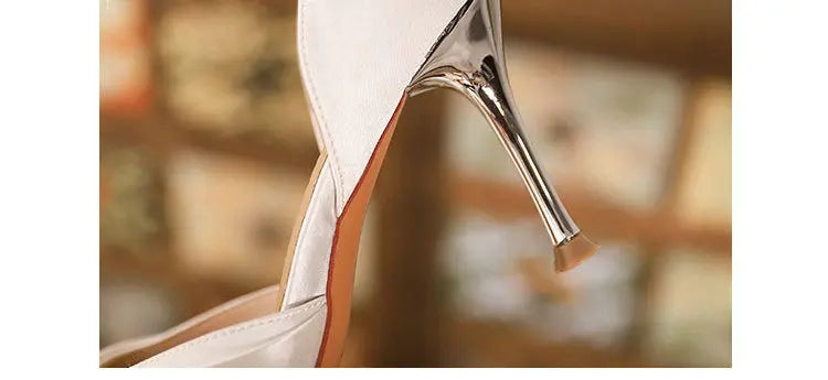 2025 Autumn New White French High Heels Pointy Rhine-Diamond Thin Heel Not Tired Foot Single Shoes Wedding Shoes heels_bridal