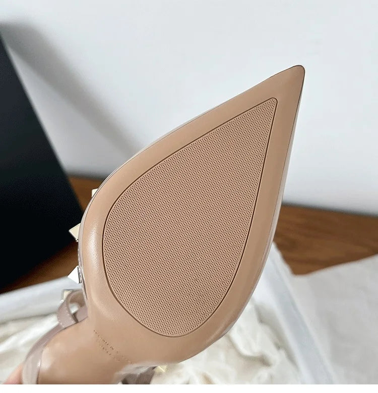 Shoes For Women 2025 Trend Luxury Metal Rivet High Heels Sandals Gladiator Pointed Toe Stiletto Heels Summer Sexy Party Shoes heels_stiletto