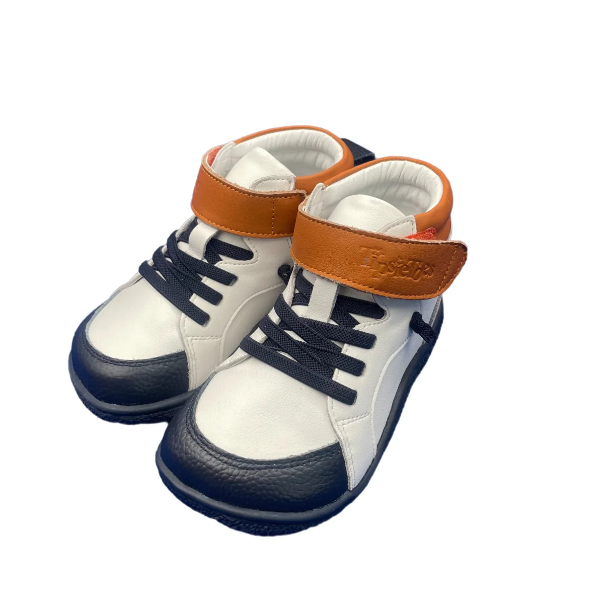 Tipsietoes Autumn Spring Genuine Leather Boots For Girls Boys Kids Barefoot Sneaker Leather Linning Light Weight Elastic Strape kids_shoes