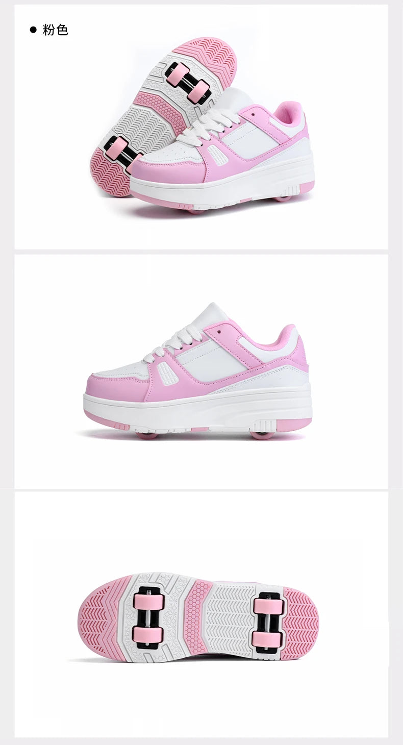 Children's Roller Skate Shoes Student Inline Skating Shoes grils 4-Wheel Deformation Boy's Skating Shoes kids_shoes