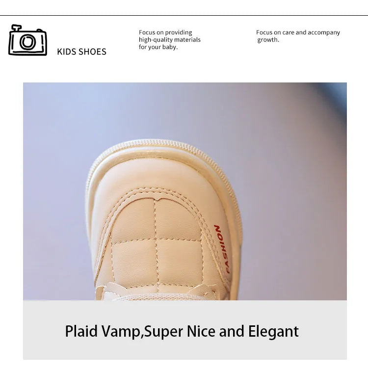 Winter Elegant Children Snow Boots Boys Girls Soft Warm Short Boot with Thick Fur Little Kids Cotton Shoes Cute Baby Boot H08104 kids_shoes