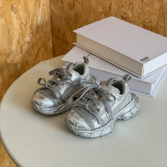 Kids Shoes Autumn Toddler Boys Shoes Brand Sports Running Sneakers Children Girls Fashion Shoeslace Crystals Flats Soft Sole kids_shoes