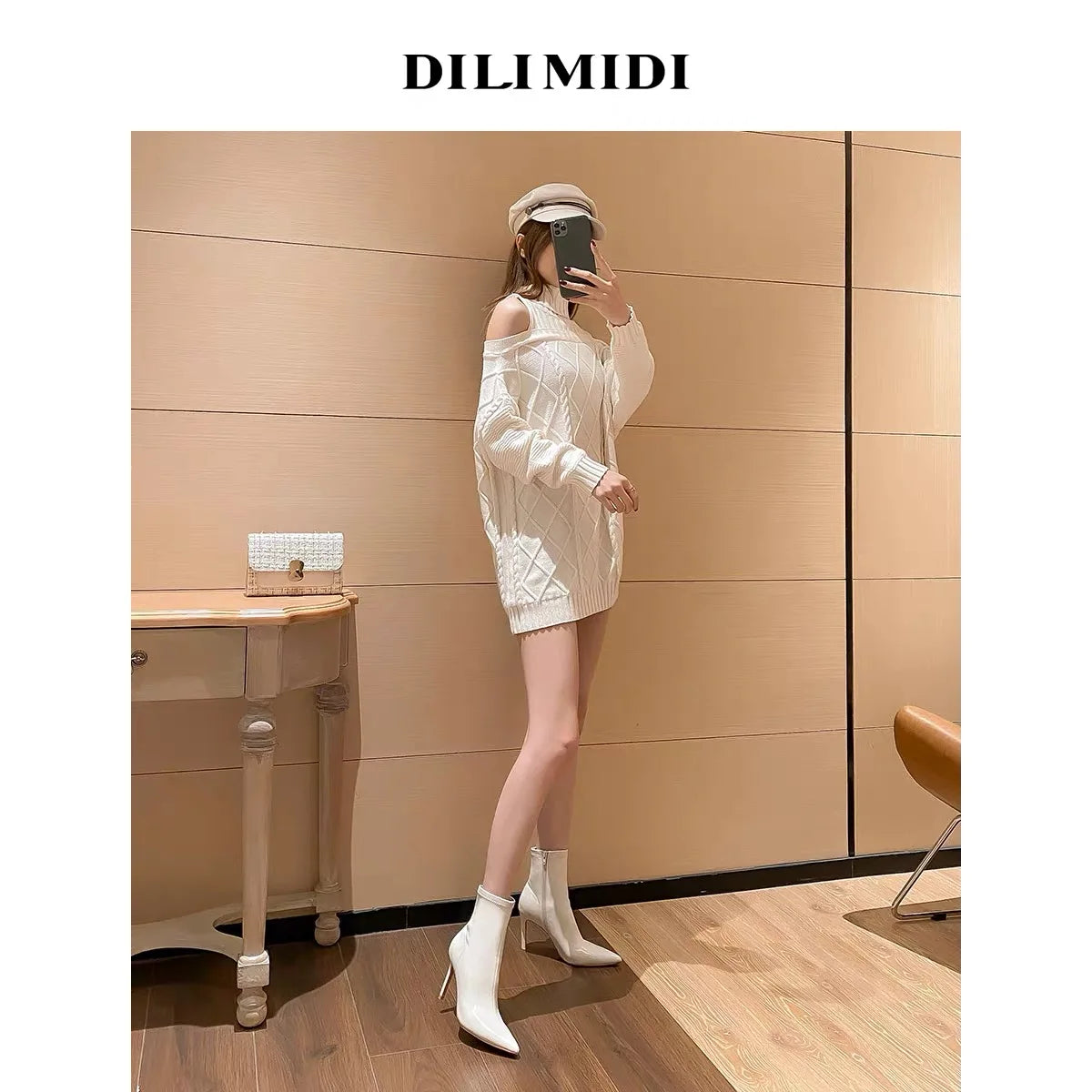 Women's Spring Ankle Boots White High Heels Pointed Toe Stiletto Heel Side Zipper Short Boots Leisure Fashion Sexy Botas Mujer boots_highheel