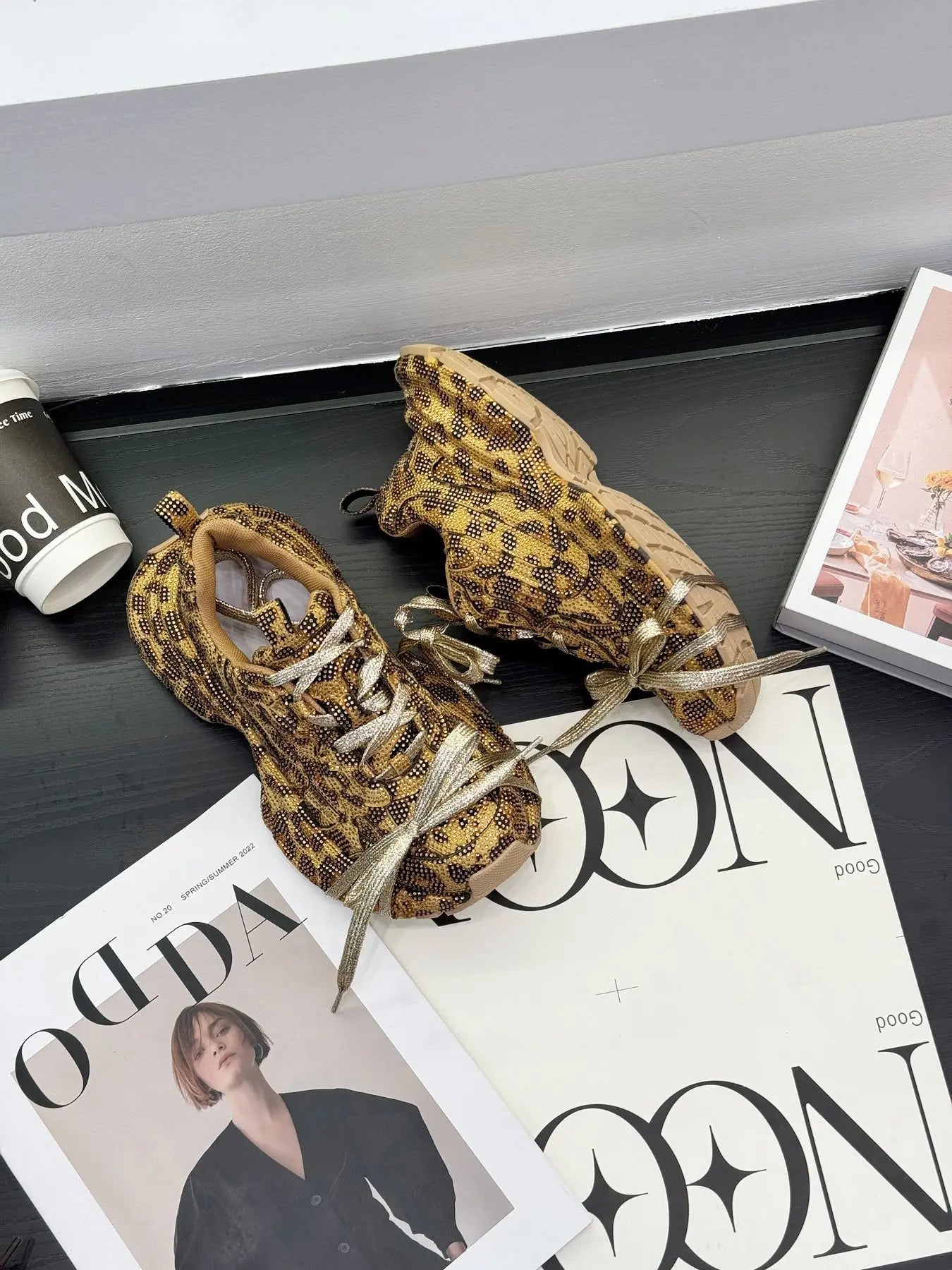 Gypsy Rhinestone Thick-soled Fried Street Women's Autumn 2024 New Ins Trendy Fashion Casual Dad Shoes sneakers_platform