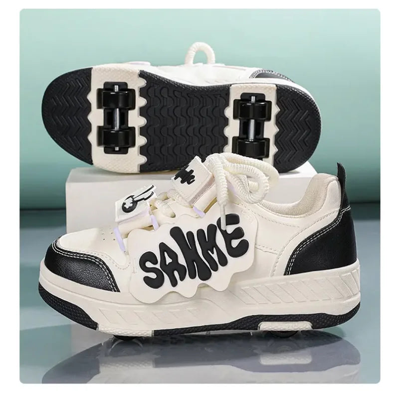 Fashion Roller Skate Shoes Kids Children Casual Sports Toy Gift Games Boys 4 Wheels Sneakers Girls Boots Ultra Light Rollerskate kids_shoes