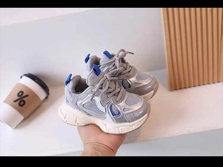 Kids Casual Sports Shoes with Thick Soles Boys Girls Fashion Versatile Sneakers 2026 New Children Mesh Breathable Running Shoes kids_shoes