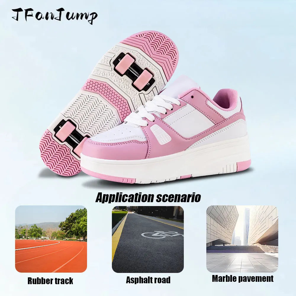 Roller Skate Shoes Kids Snickers With Wheels Children Rollerskates Fashion Outdoor Sports Shoes Girls Boys Gifts For kids_shoes