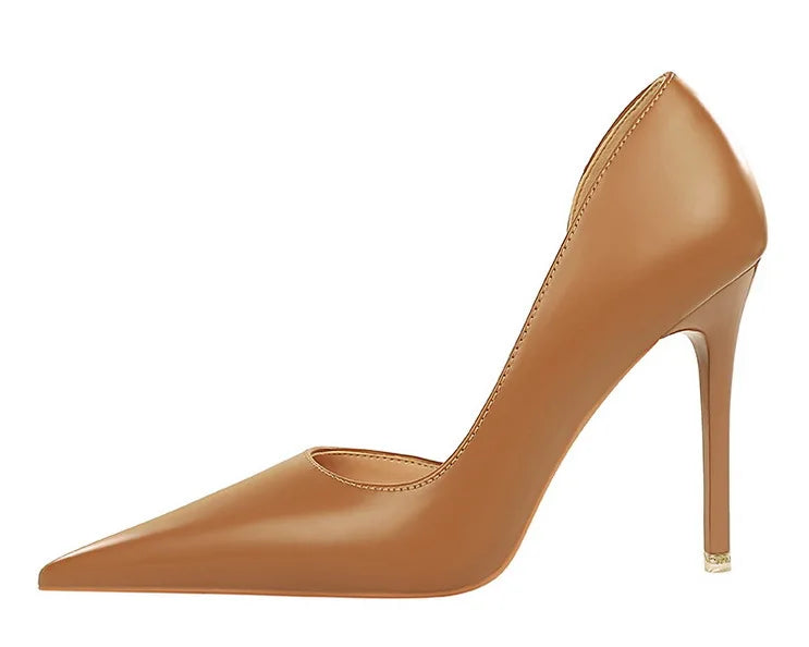 BIGTREE Shoes Black Women Pumps Quality Leather Women Shoes High Heels Fashion Wedding Shoes Stiletto Luxurious Elegant Pumps heels_stiletto